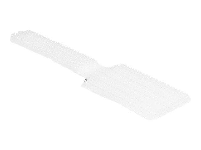 DELOCK Mini Klett-Kabelhalter L 90 mm x B 24 mm selbstklebend 10 Stück weiss