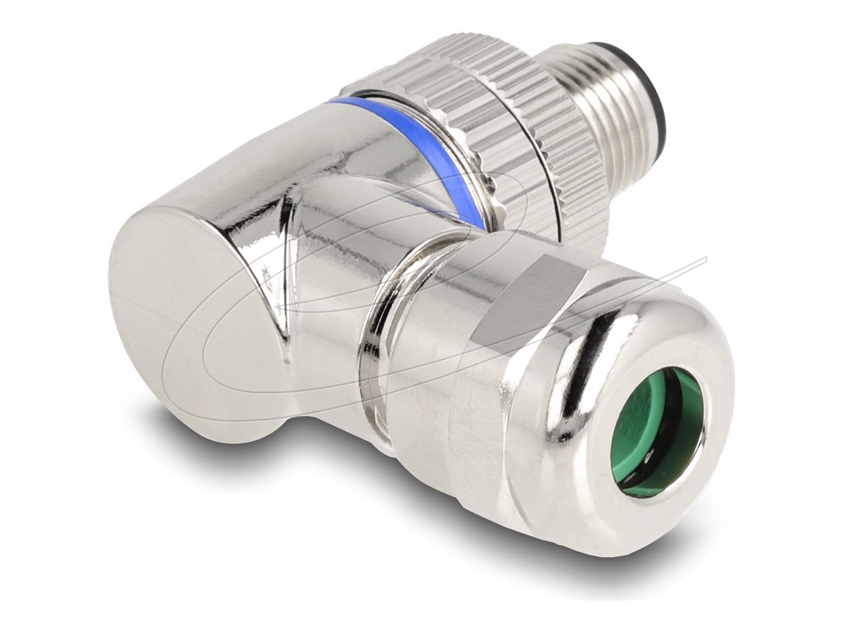 DELOCK M12 Steckverbinder A-kodiert 3 Pin Stecker - Vorderansicht