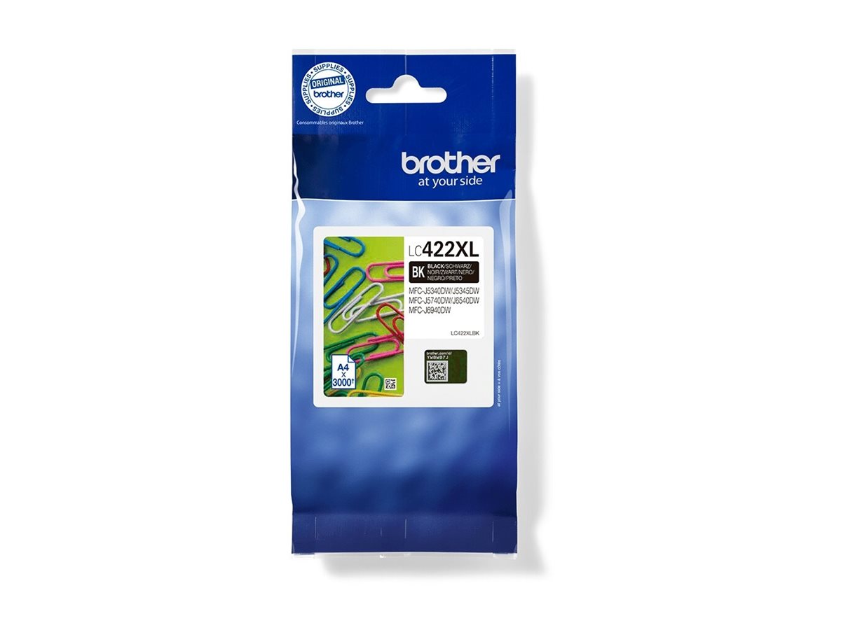 BROTHER LC422XLBK HY Tintenpatrone Vorderansicht