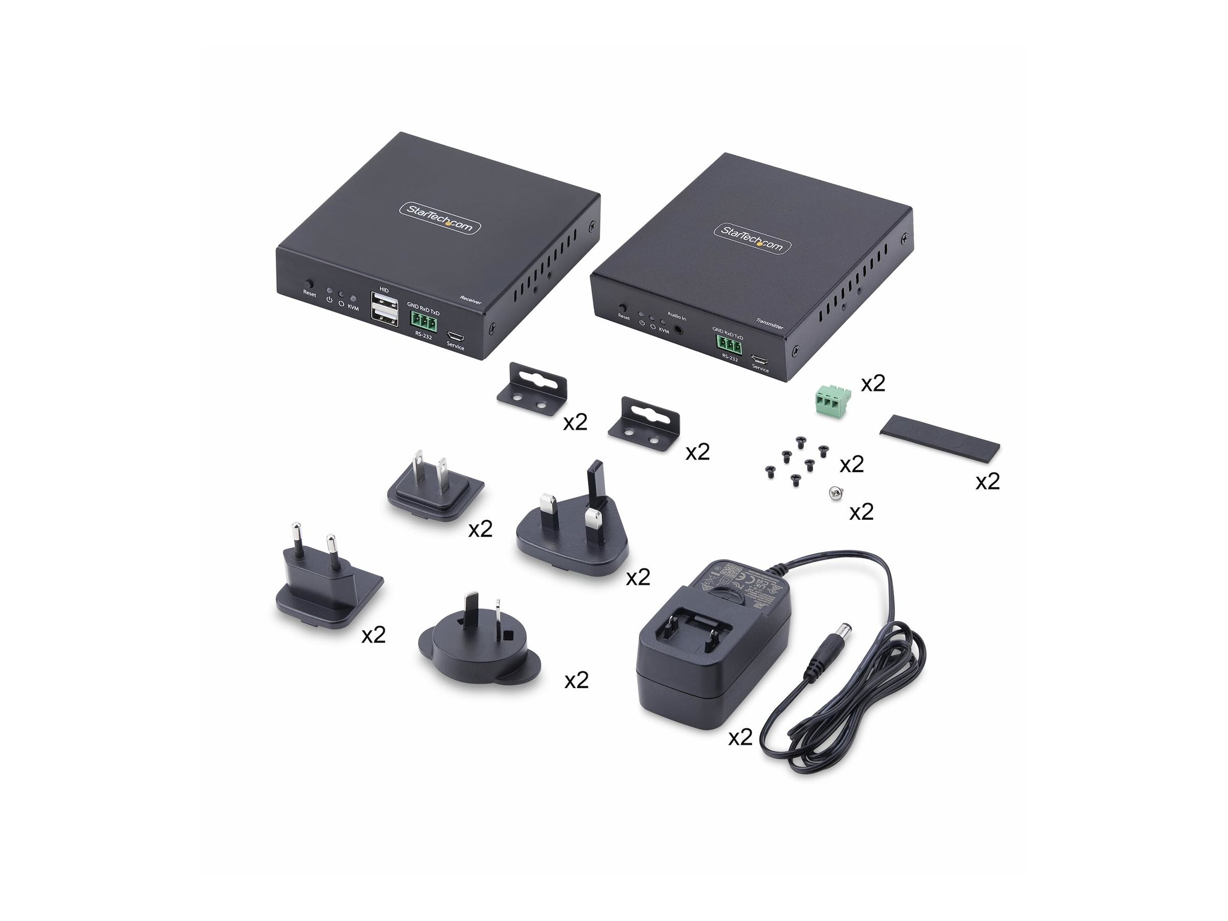 STARTECH.COM HDMI KVM Extender over IP-Netzwerk 4K 60Hz Treiberlos HDMI und USB uber Ethernet/CAT6 AVoIP Tx/Rx Kit