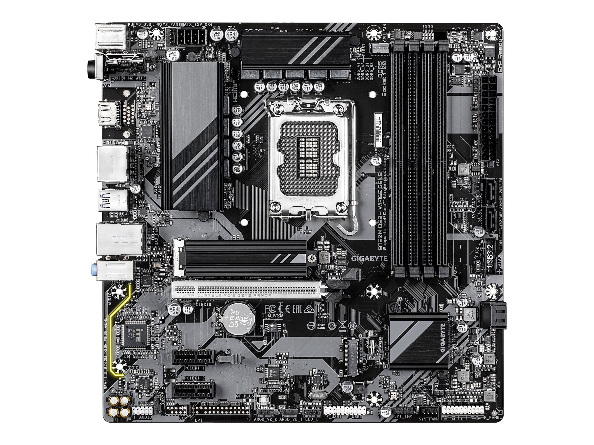 GIGABYTE B760M DS3H WF6E GEN5 Motherboard Vorderansicht