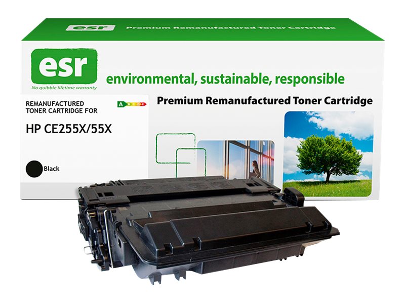ESR Toner cartridge compatible with HP CE255X black/Canon 3482B002 High Capacity remanufactured 18.000 pages