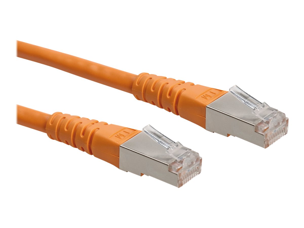 ROLINE Patchkabel Kat.6 Class E S/FTP PiMF orange 0,5m - Vorderansicht