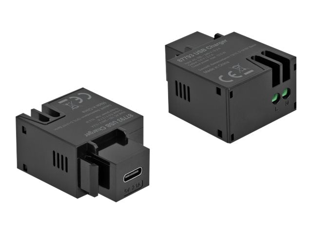 DELOCK Keystone Modul mit USB Type-C Ladebuchse 2,1 A schwarz - Verpackung