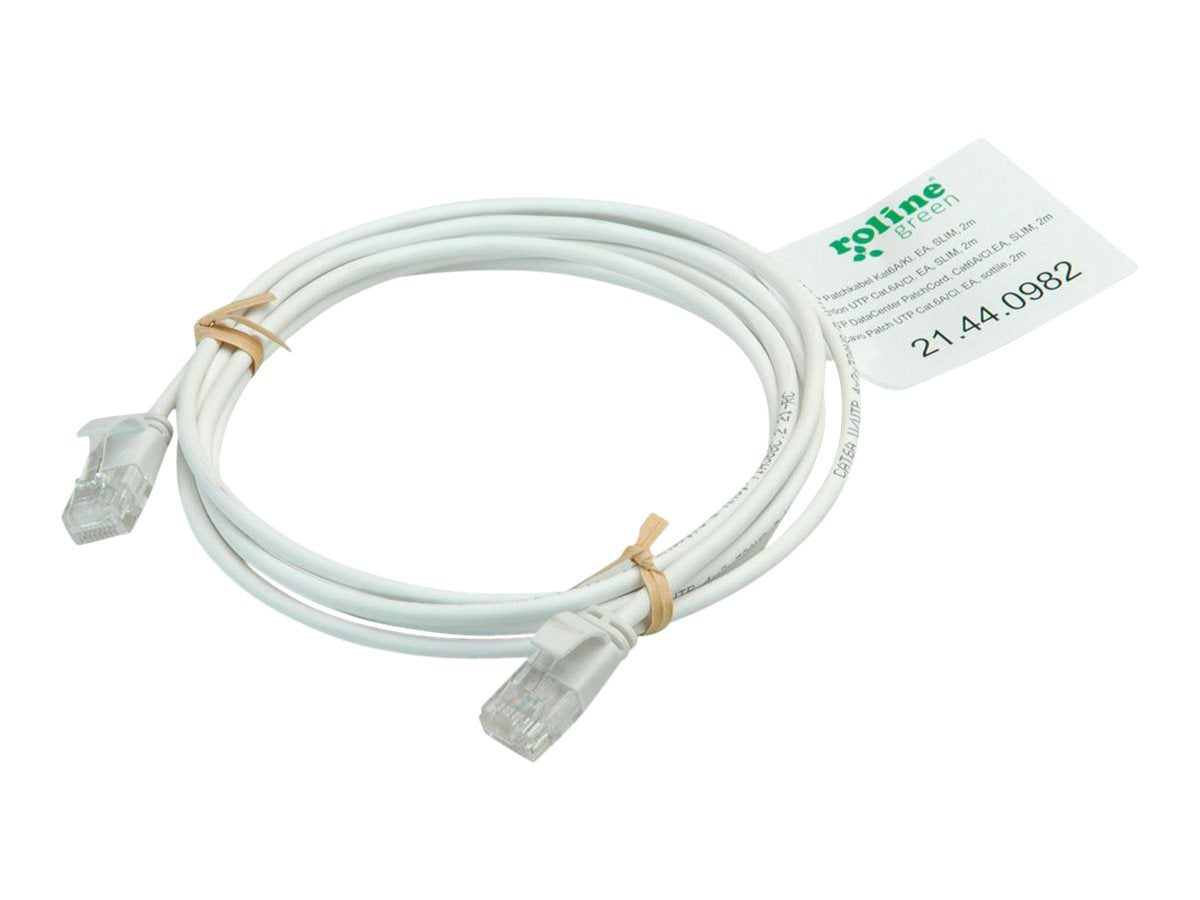 ROLINE GREEN UTP Patchkabel Kat.6A Class EA LSOH slim weiss 2m - Verpackung
