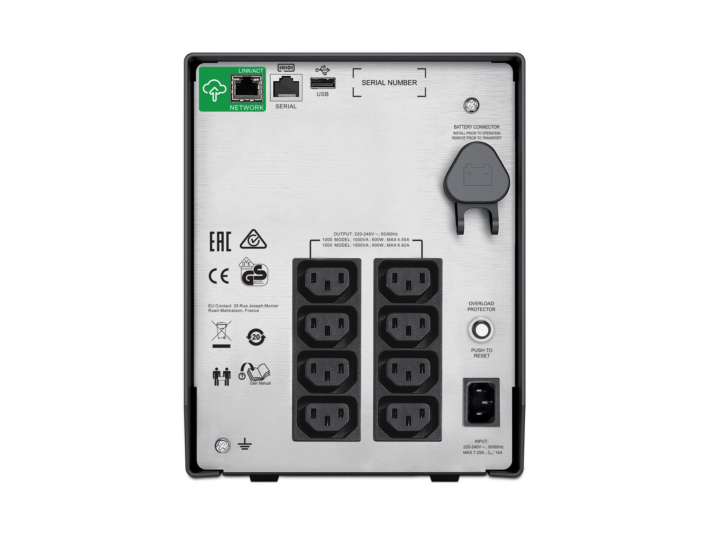 APC Smart-UPS C 1500VA LCD UPS Rückansicht