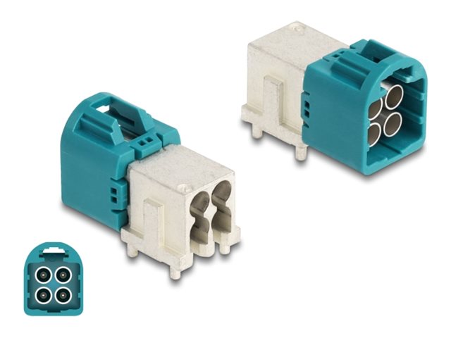 DELOCK Mini FAKRA Stecker single gewinkelt A-Typ PCB - Vorderansicht