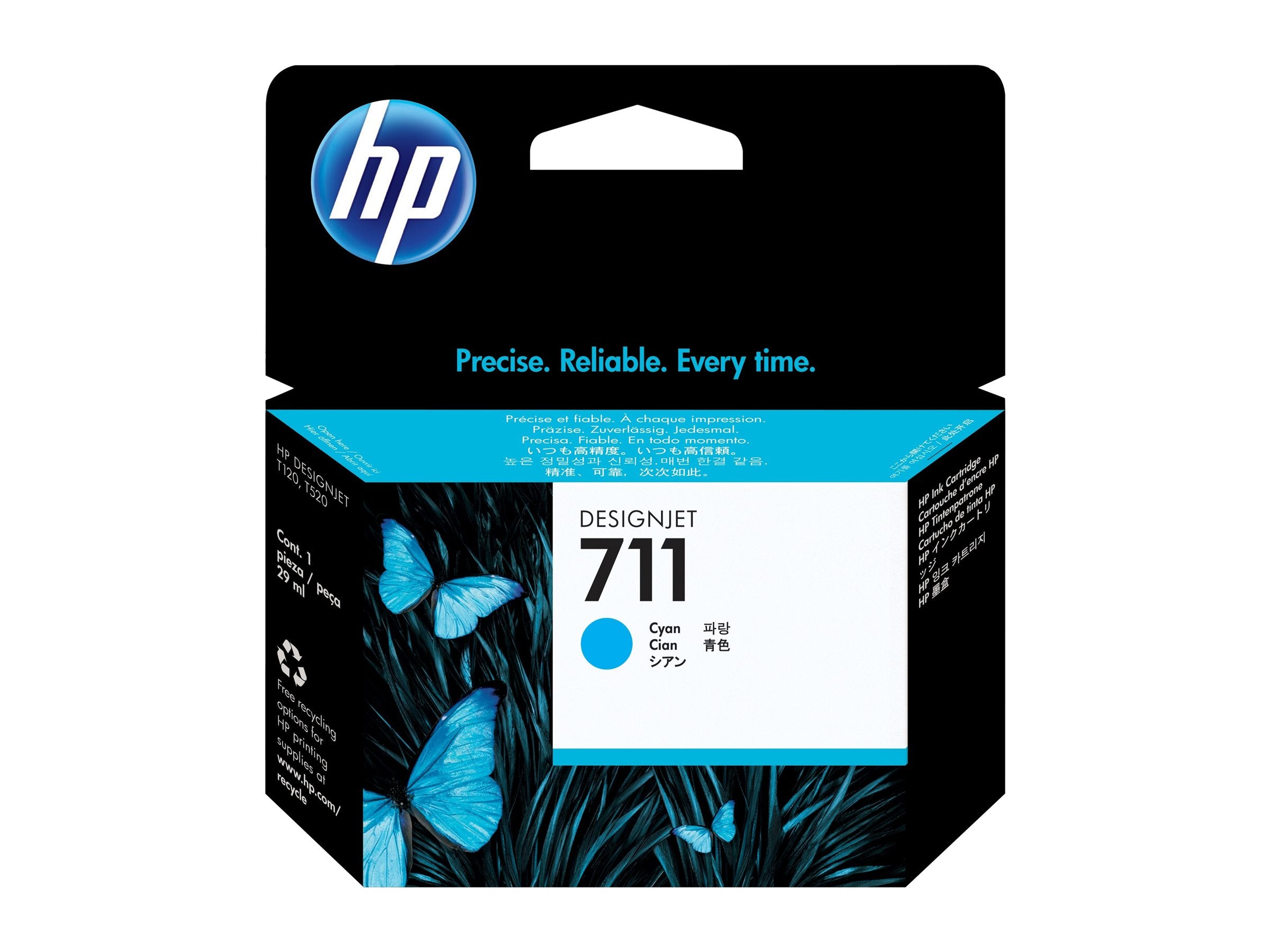 HP 711 Original Tinte cyan Detailansicht