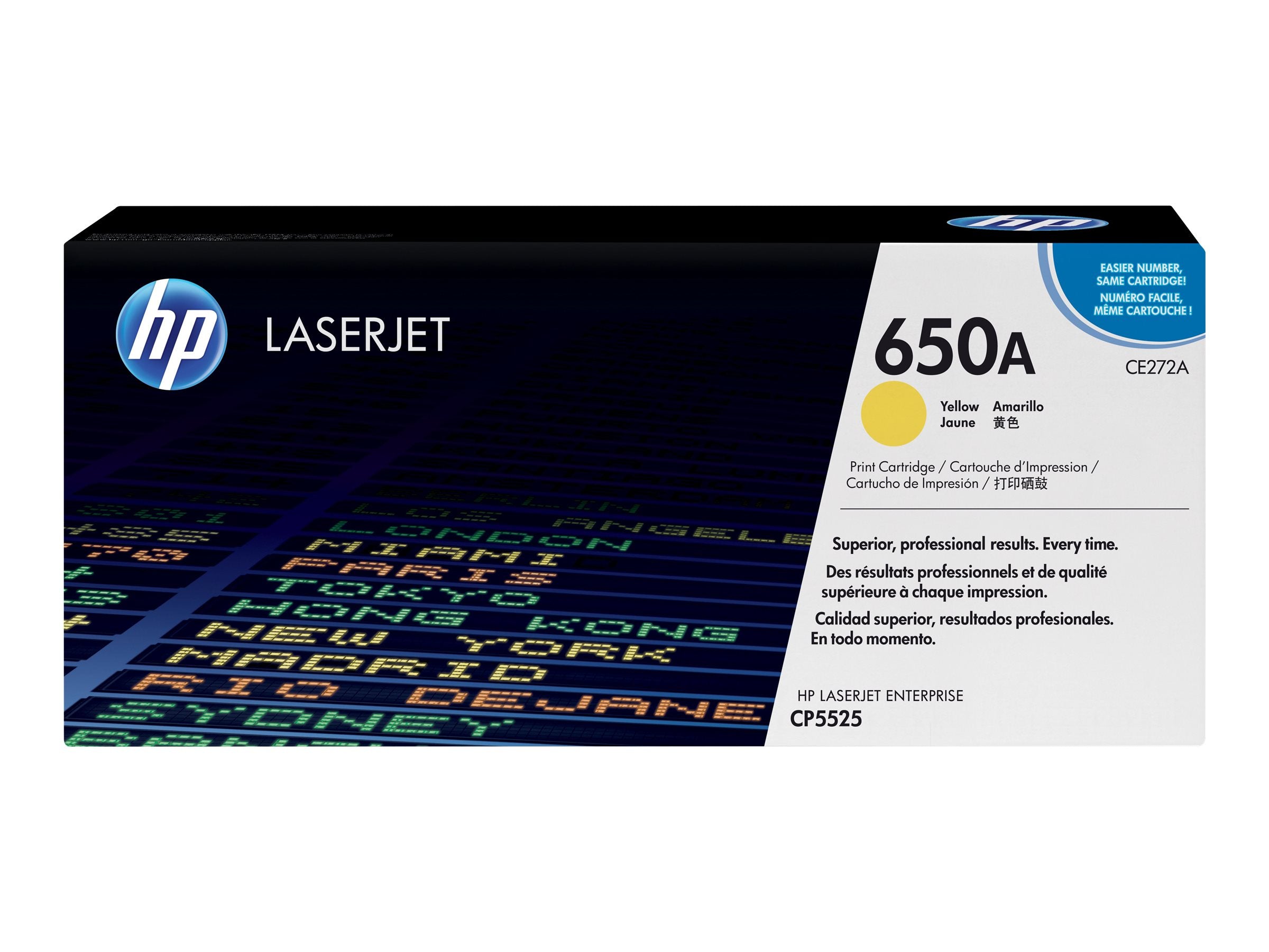 HP CE272A Tonerpatrone Gelb Vorderansicht