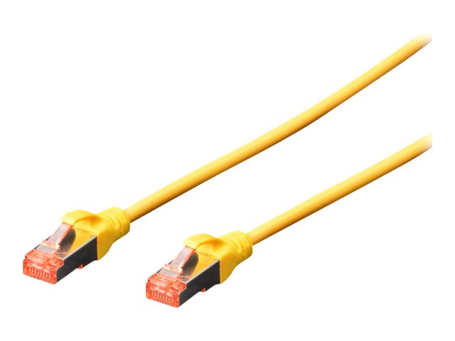 DIGITUS CAT 6 S-FTP Patchkabel Cu LSZH AWG 27/7 Lange 10 m 5 Stuck Farbe Gelb