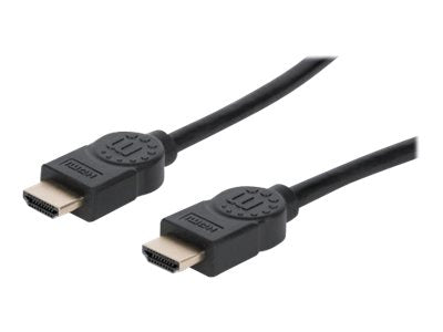 MANHATTAN Premium HDMI-Kabel mit Ethernet-Kanal 4K60Hz 18 Gbit/s Bandbreite HDMI-Stecker auf HDMI-Stecker geschirmt schwarz 3m