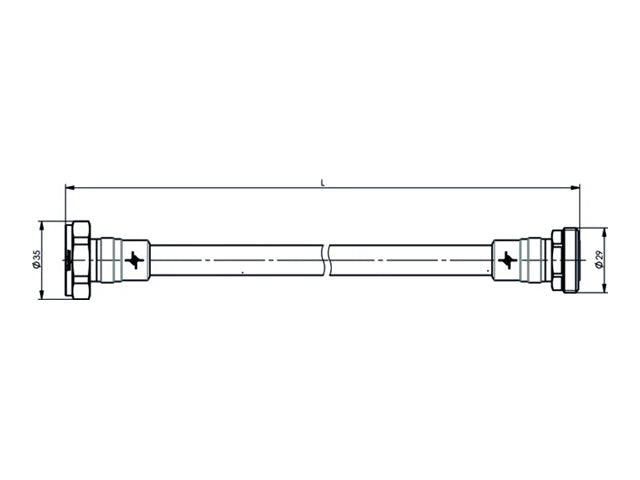 PUC TELEGÄRTNER 7-16 Jumper Kabel 1/2z IP68 L 5.0 m. m-f. Vorderansicht