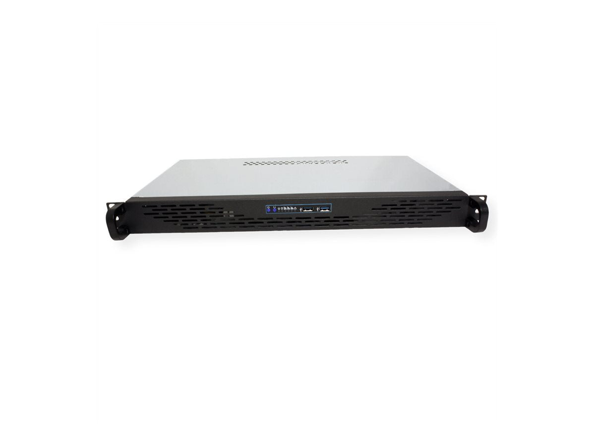 VALUE 48,26cm 19Zoll Servergehäuse 1HE schwarz - Vorderansicht