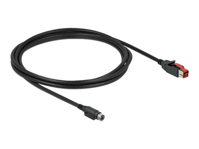 DELOCK PoweredUSB Kabel Stecker 24V zumini-DIN 3 Pin Stecker 3m - Vorderansicht