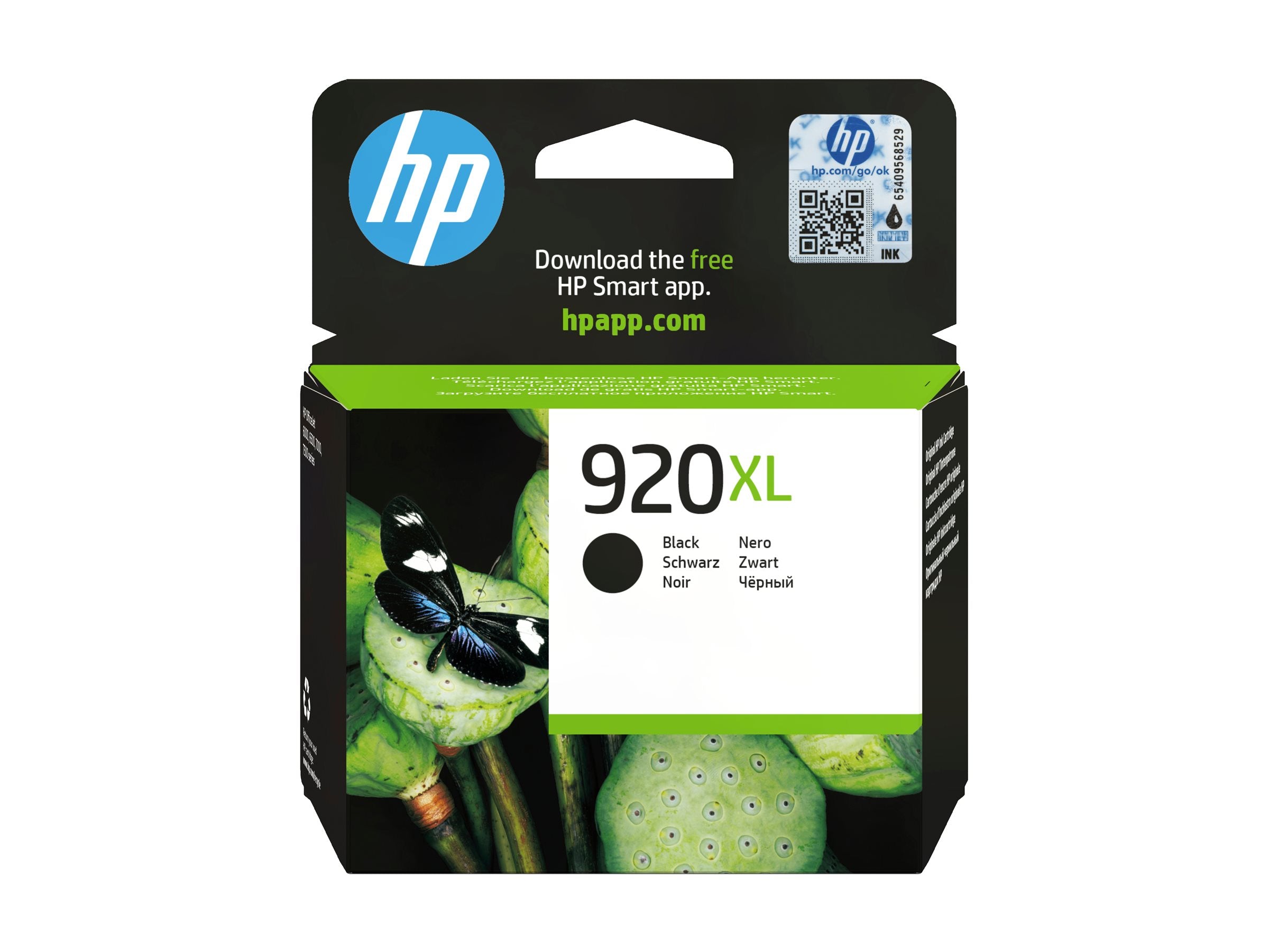 HP 920XL original Tintenpatrone CD975AE BGX schwarz hochergiebig Vorderansicht
