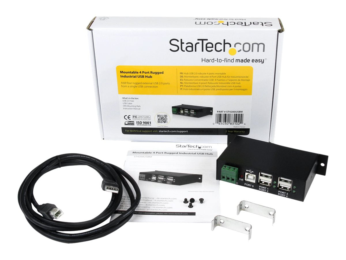 STARTECH.COM 4Port Industrial USB 2.0 Hub - Detailansicht der Anschlüsse