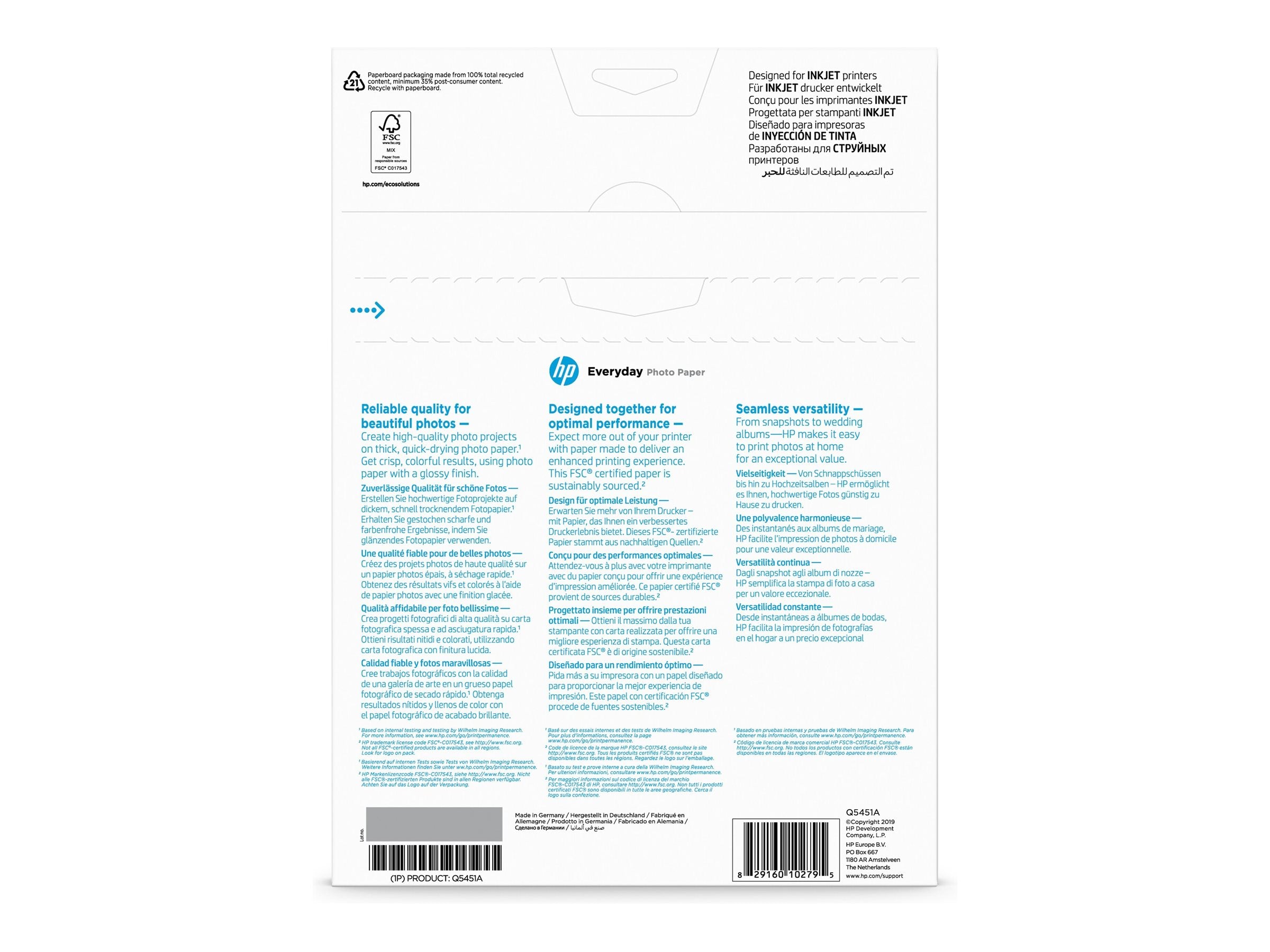 HP Q5451A Everyday Glossy Photo Paper im Einsatz