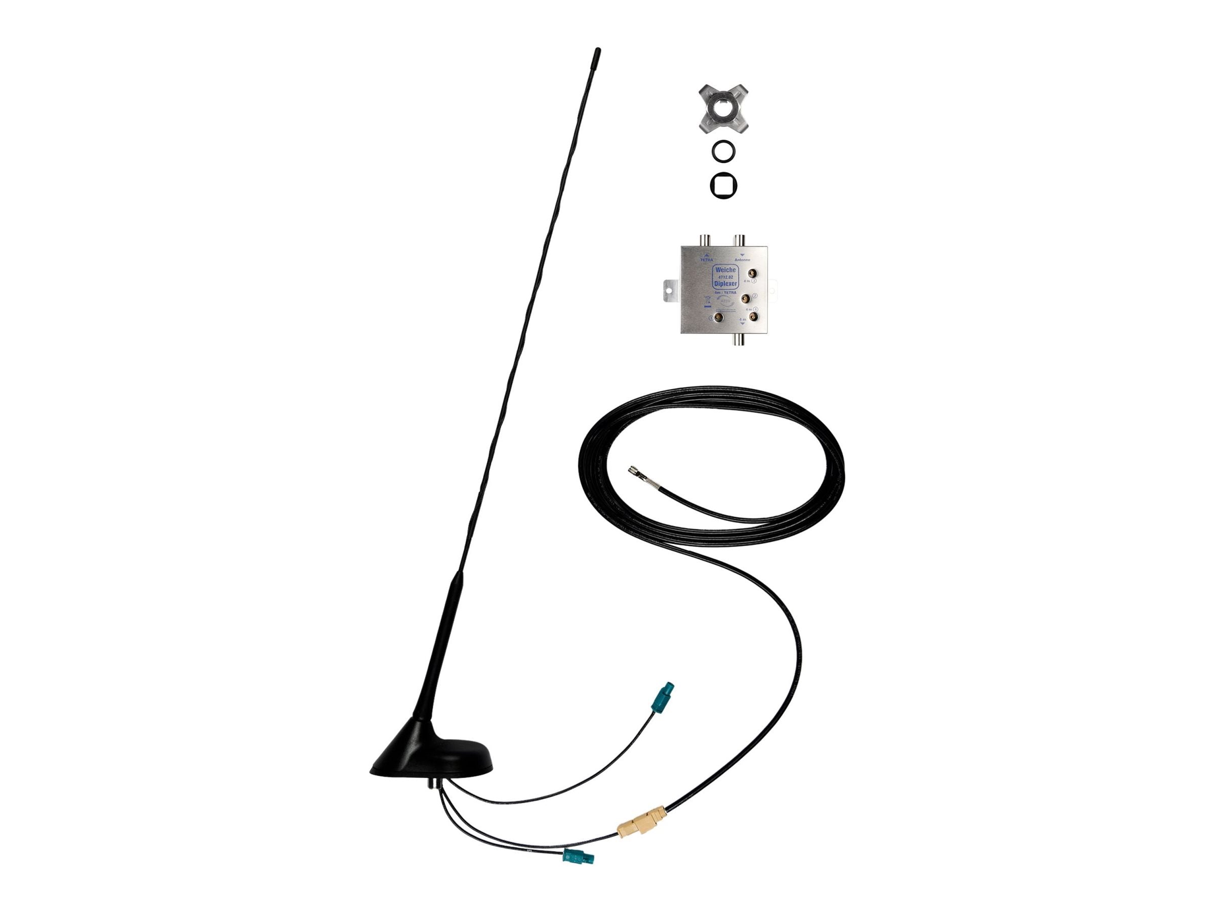 PUC ATTB Kombiflexantenne 4m TETRA 3dB GPS GSM V - Vorderansicht