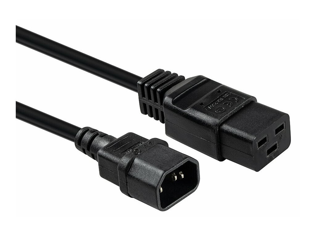 LINDY 3m C14 an C19 Netzverlängerungskabel schwarz - Detailansicht