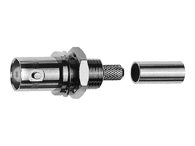 PUC TELEGÄRTNER BNC-Kabeleinbaubuchse Crimp G5 RG-223/U Vorderansicht