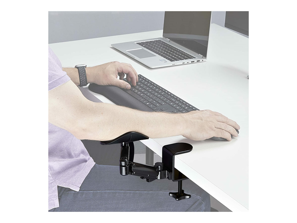 STARTECH.COM Verstellbare Schreibtisch Armlehne Ergonomische Armstutze 360-Grad-Drehbar Klemmbefestigung Ellbogenstutze