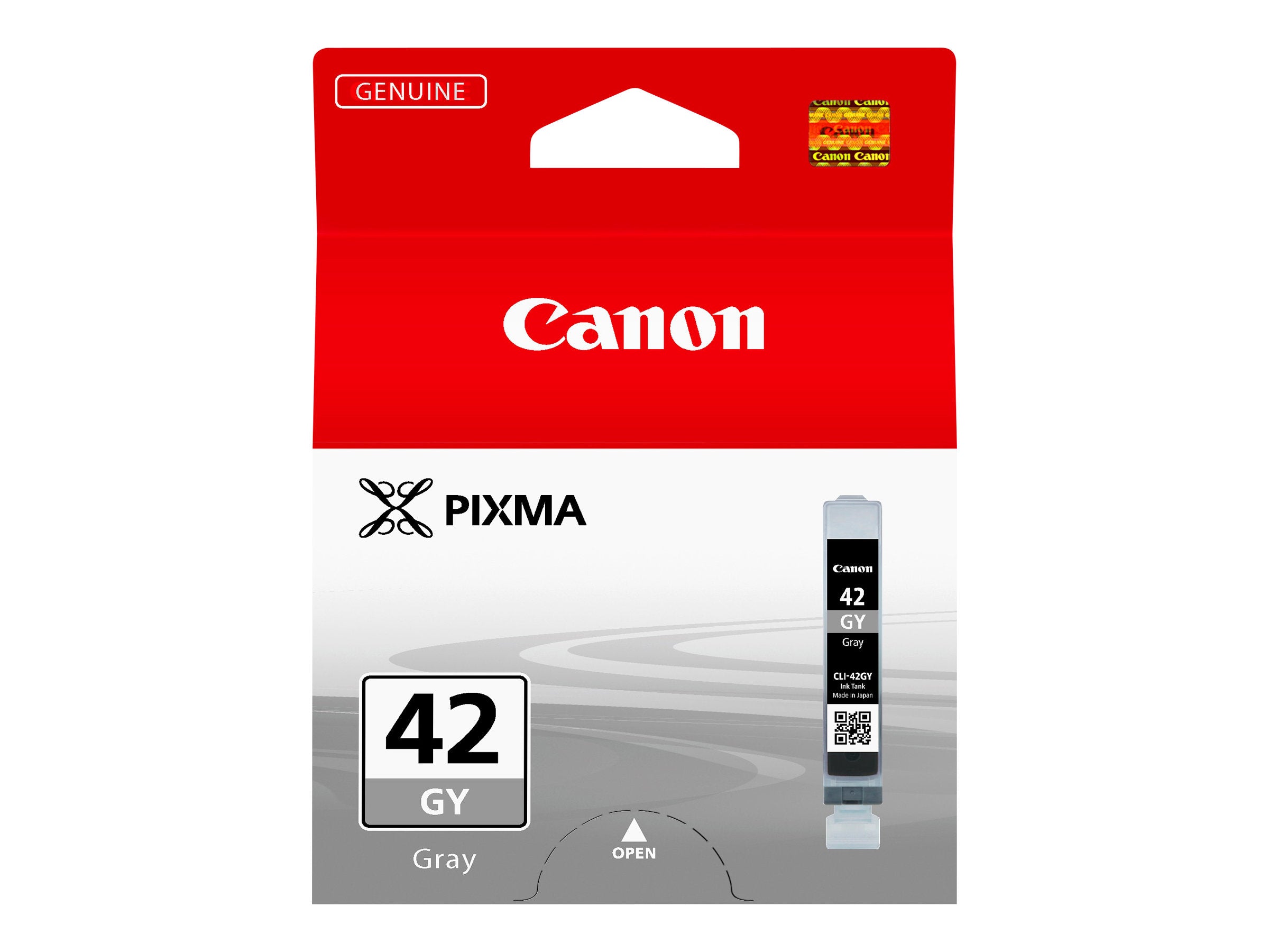Vorderansicht des CANON CLI-42GY Tintenbehälters grau