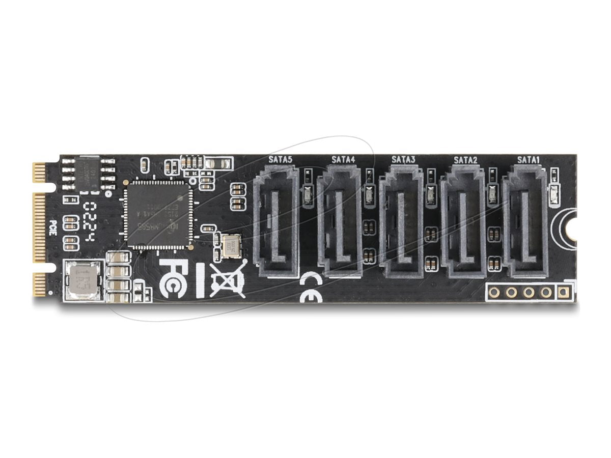 DELOCK M.2 2280 Key B+M Kontroller zu 5 x SATA - Vorderansicht
