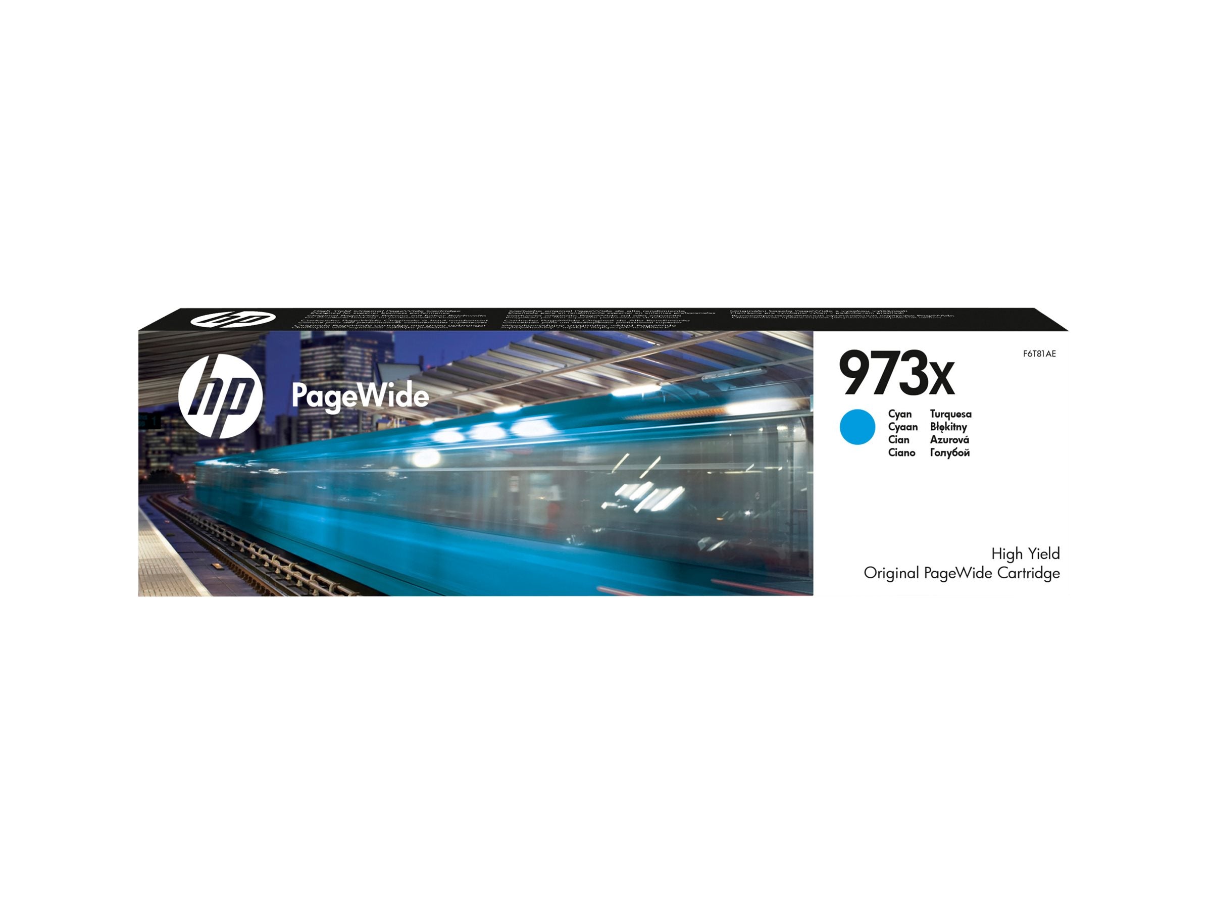 HP 973X original high yield cyan PageWide cartridge Vorderansicht