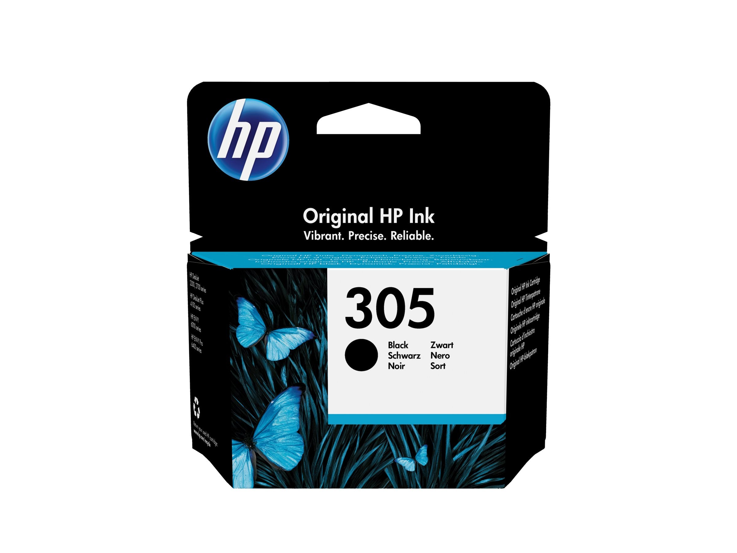 HP 305 Black Original Ink Cartridge Vorderansicht