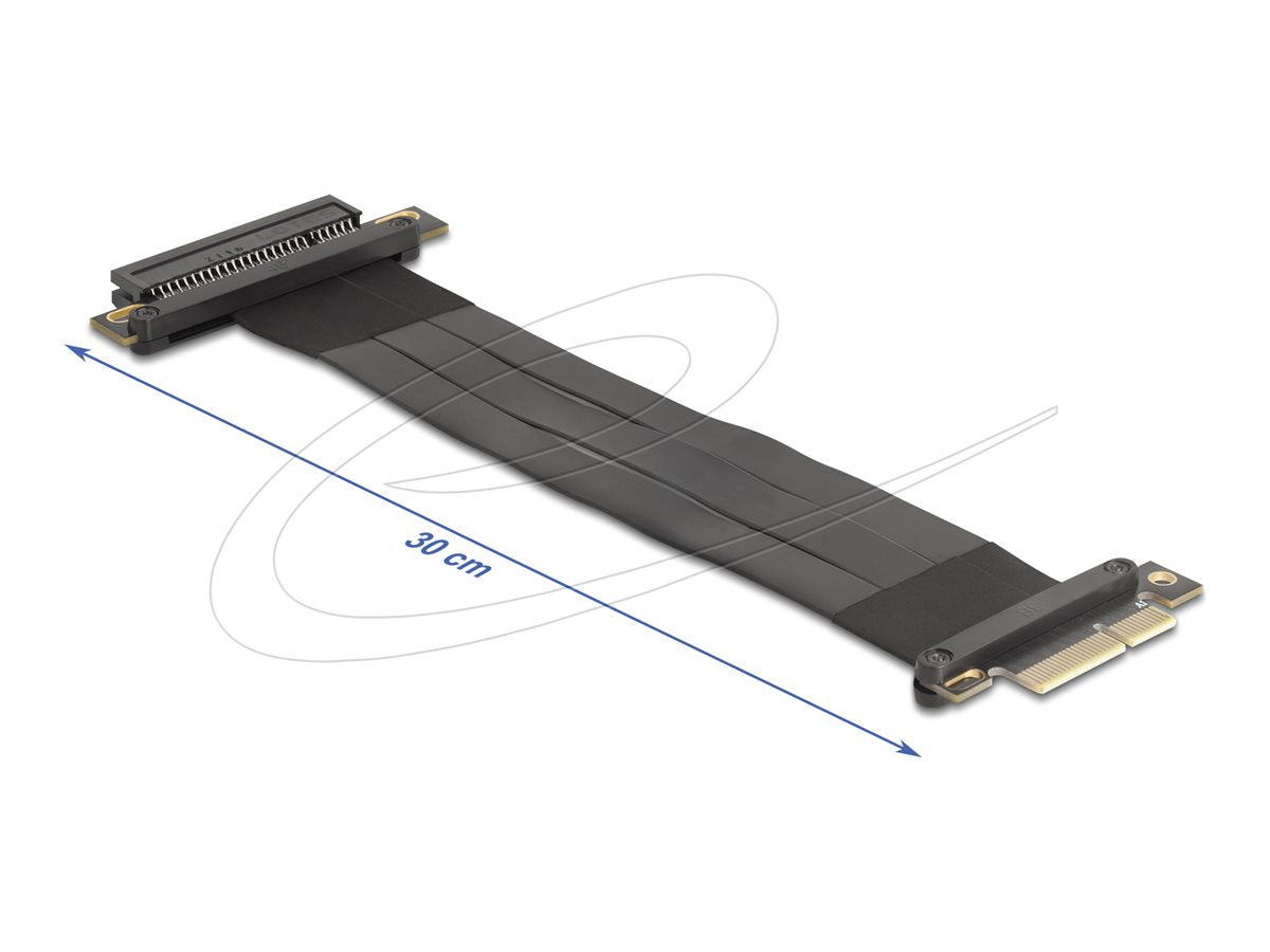 DELOCK Riser Karte PCI Express 3.0 x4 Stecker zu x8 Slot mit Kabel 30cm - Vorderansicht