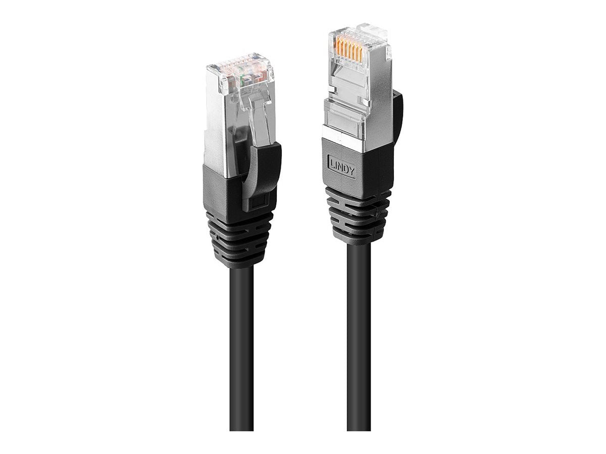 LINDY S/FTP Cat.6 Kabel schwarz 1,0m LSOH - Detailansicht der Stecker