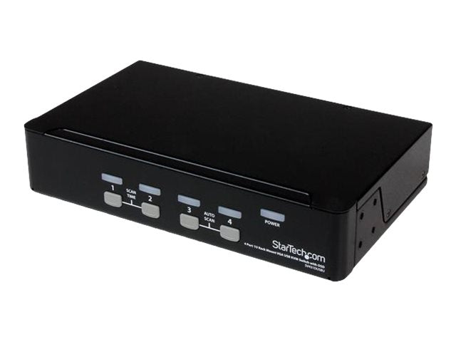 4 Port VGA / USB KVM Switch - 4-fach VGA KVM Umschalter mit OSD zur Rack-Montage