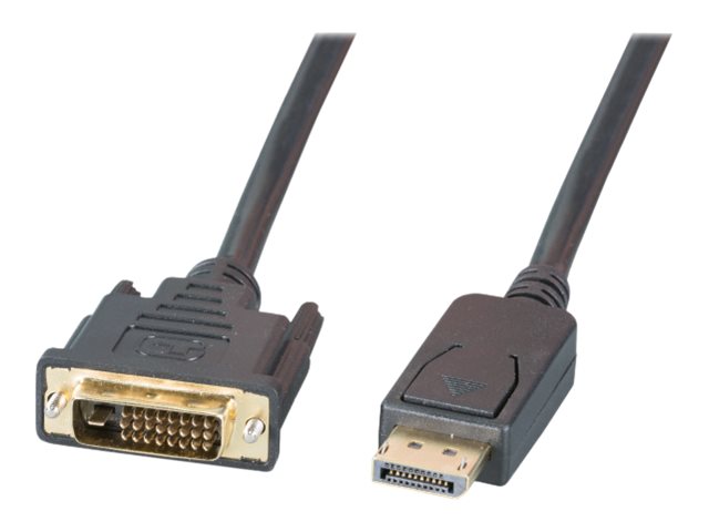 EFB DisplayPort auf DVI Anschlusskabel schwarz 3m - Vorderansicht