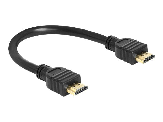DELOCK Kabel HDMI A-A St/St High Speed HDMI with Ethernet 25cm - Vorderansicht