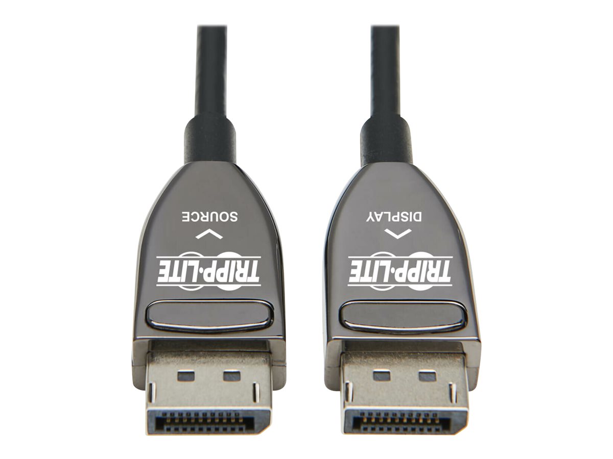 EATON TRIPPLITE DisplayPort Active Optical Cable AOC 8K 60 Hz M/M CL3 Rated Latching Connectors Black 25m 82ft.