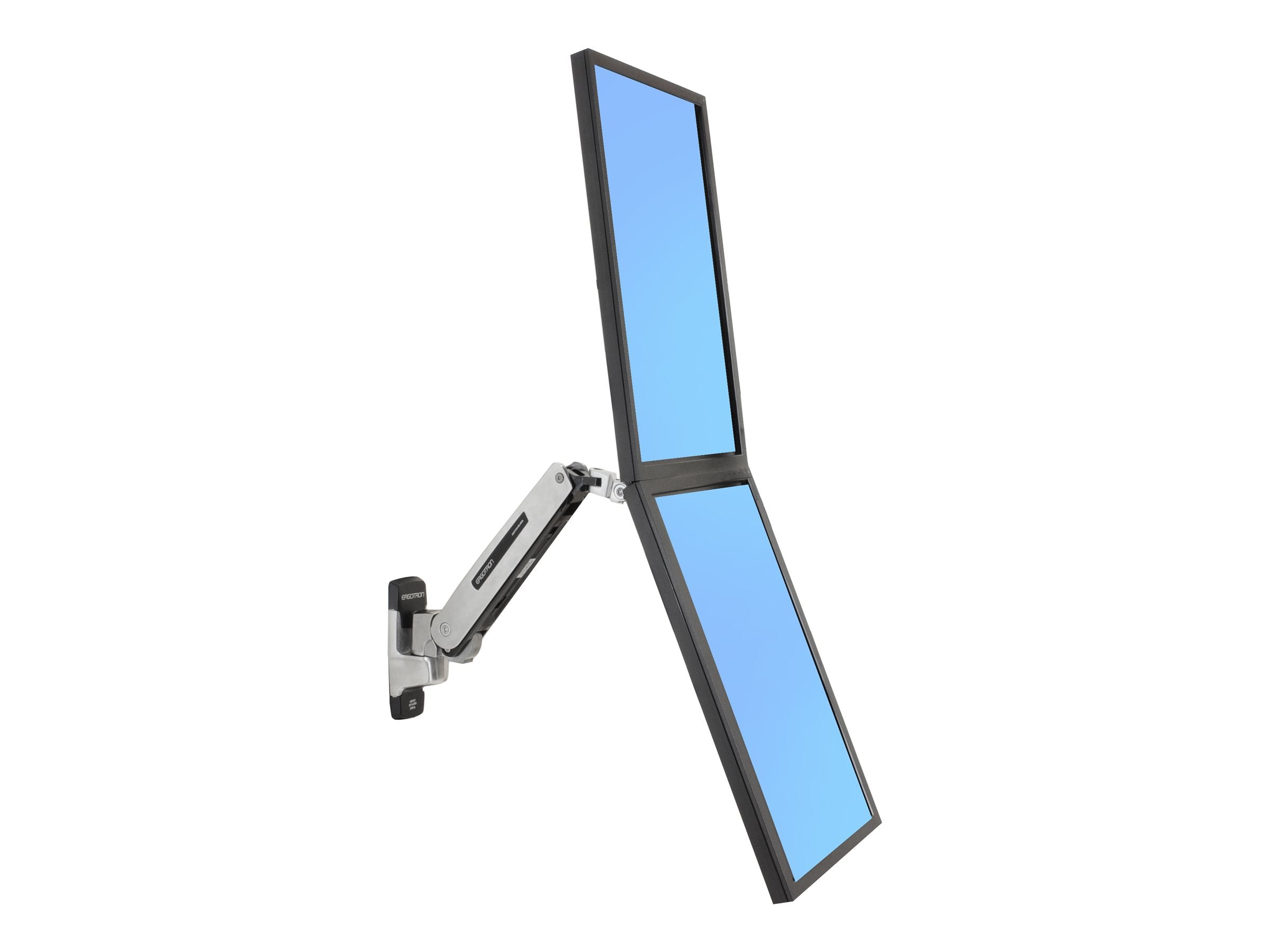 Seitenansicht des ERGOTRON Dualmonitor und Griff-Kit