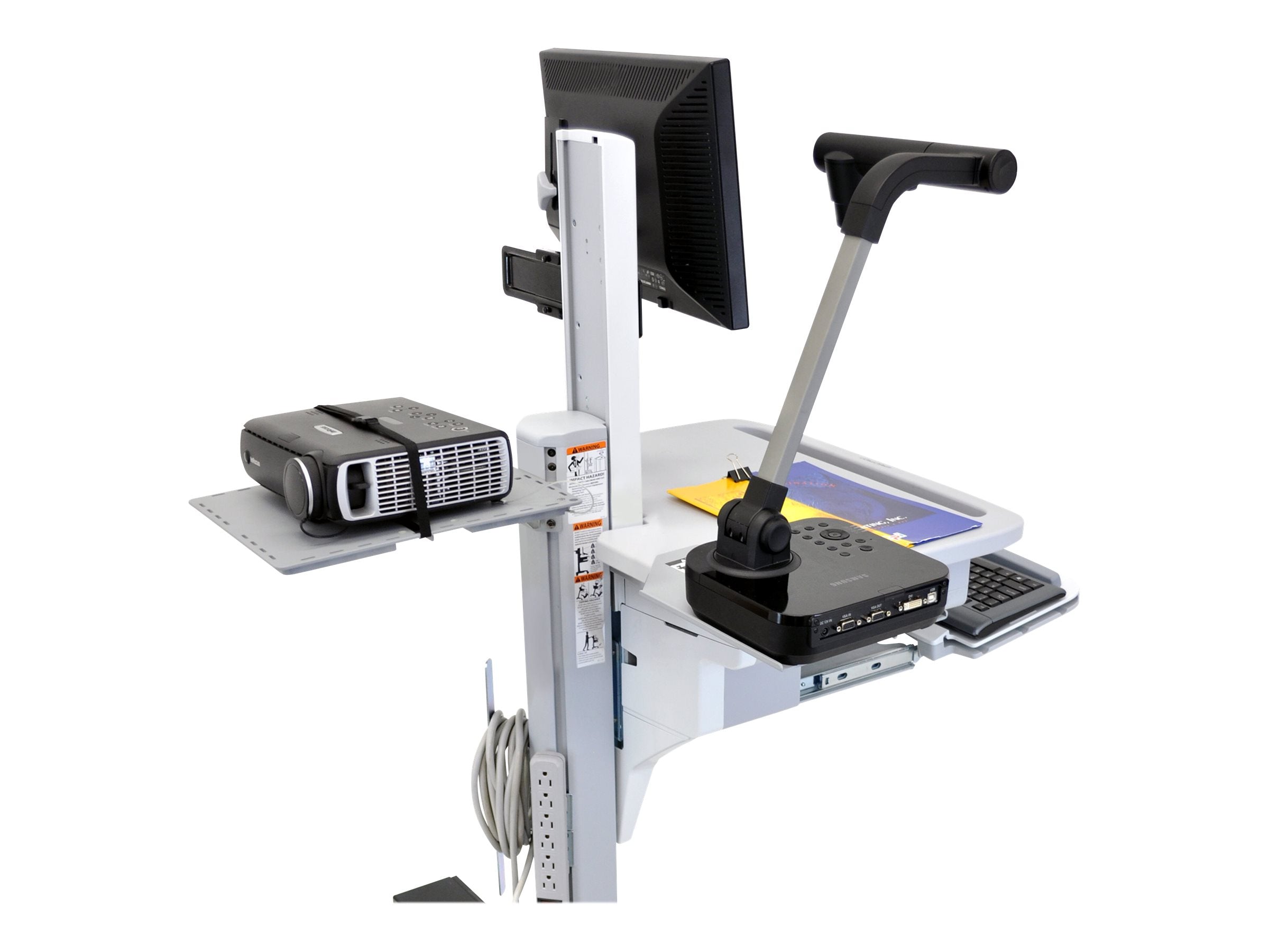 ERGOTRON Ablagefach gross grau Seitenansicht