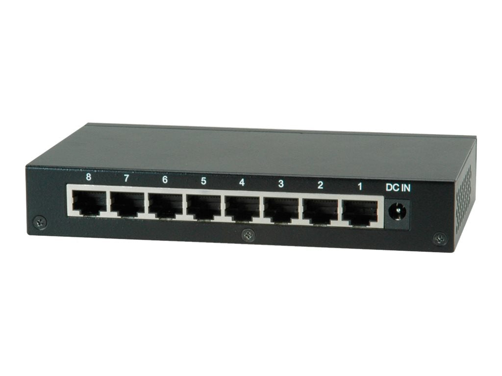 ROLINE Gigabit Ethernet Switch 8 Ports Vorderansicht