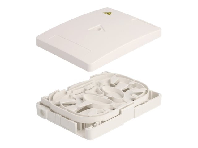 DELOCK LWL Anschlussdose zur Wandmontage für 2 x SC Simplex oder LC Duplex weiss