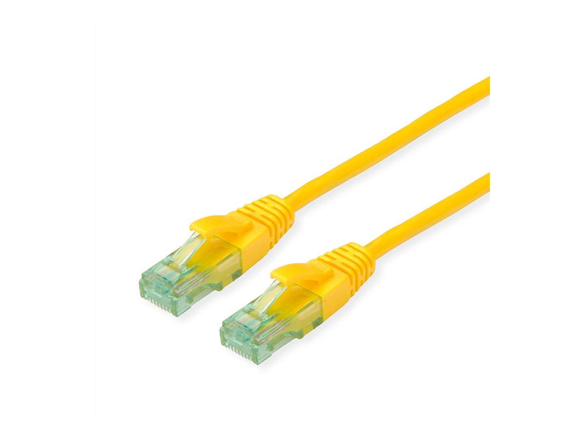 ROLINE RM Patchkabel Kat.6A UTP gelb 1m - Vorderansicht