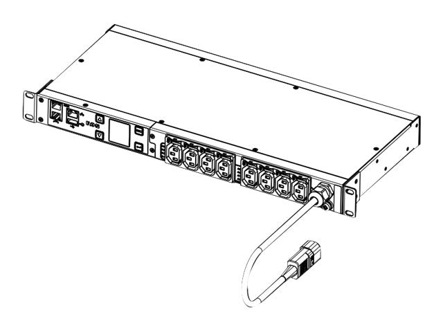 EATON Rack PDU Metered G3 1U 10A 230V Vorderansicht