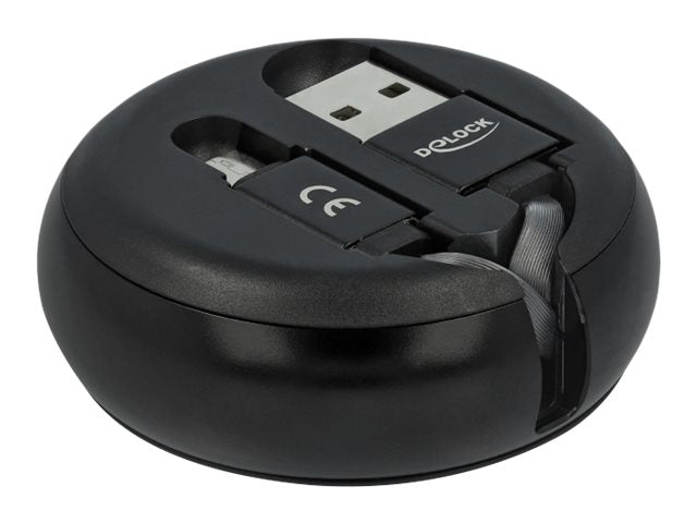 DELOCK USB 2.0 Aufrollkabel Typ-A zu Lightning 8 Pin Verpackung