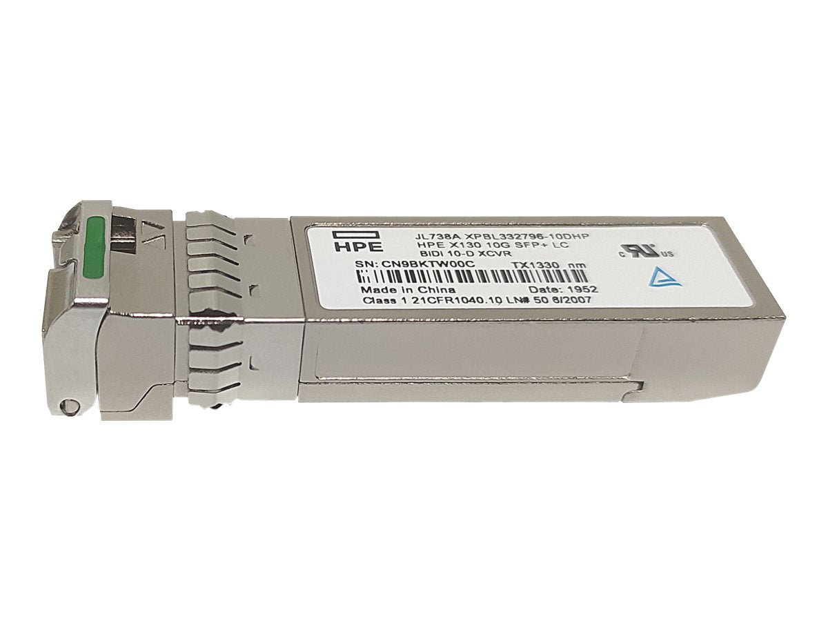 HPE HPN X130 Transceiver 10Gbit/s SFP+ LC BiDi 10km-Downlink - Vorderansicht