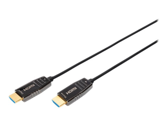 DIGITUS HDMI AOC Hybrid-Glasfaser Anschlusskabel Typ A M/M 15m Vorderansicht