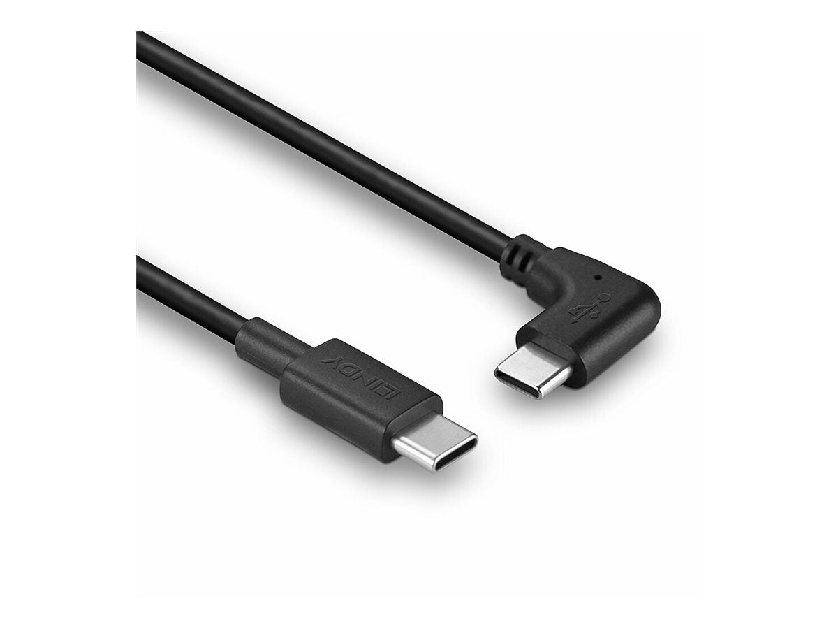 LINDY 1m USB 2.0 Typ C Kabel 90 gewinkelt - Vorderansicht