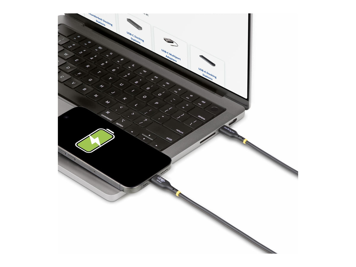 STARTECH.COM 3meter USB-C Ladekabel USB-IF zertifiziert USB C Schnellladekabel 240W PD EPR USB C 2.0 Laptop-Ladekabel