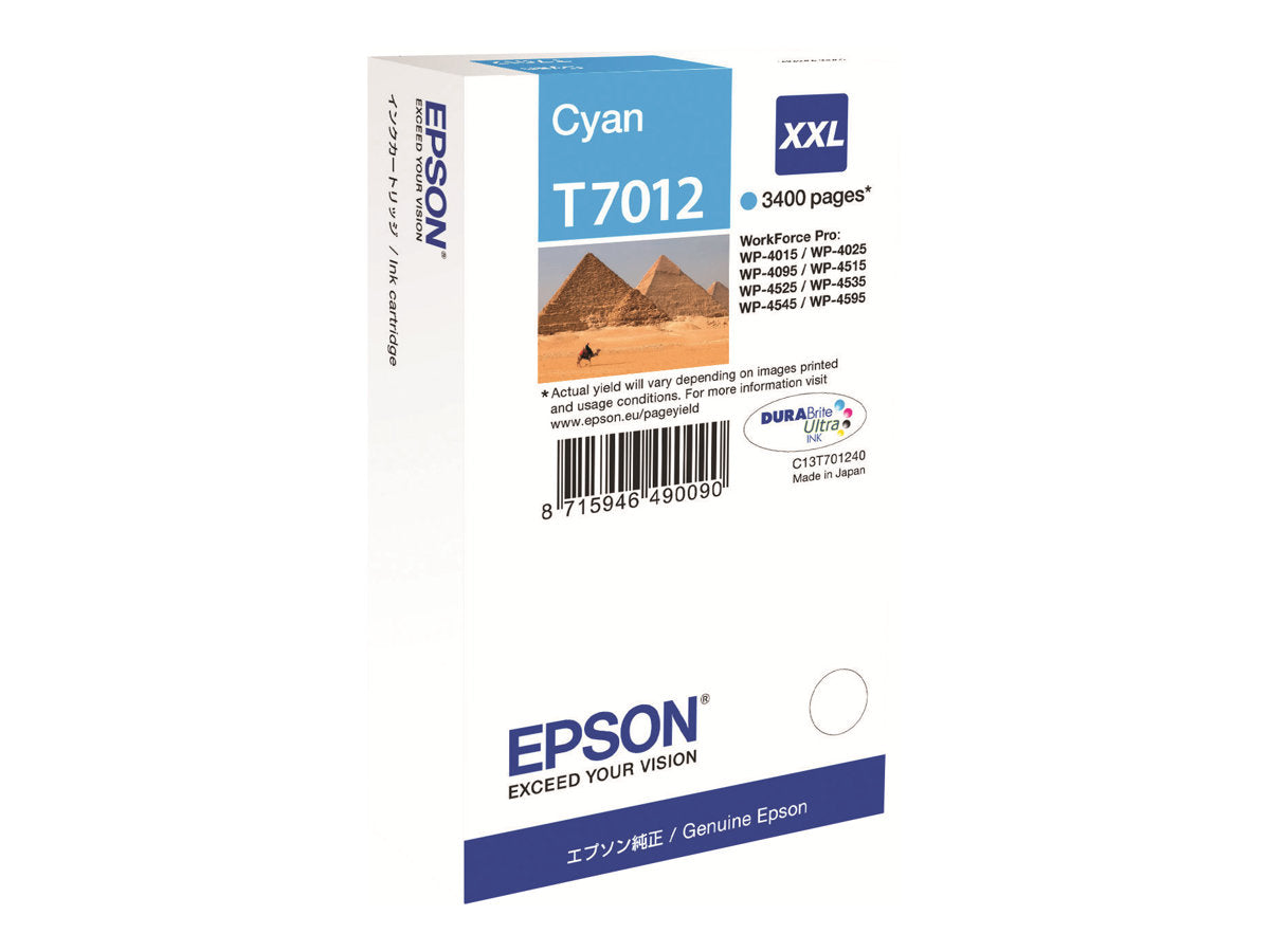 EPSON T7012 Tintenpatrone Cyan XXL Verpackung