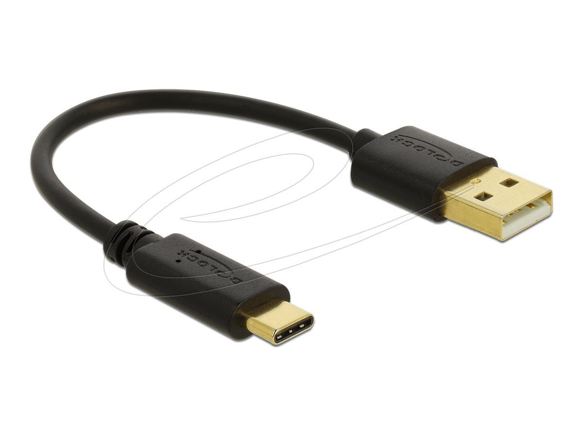 DELOCK USB Ladekabel Typ-A zu USB Type-C 3 A 15cm - Vorderansicht
