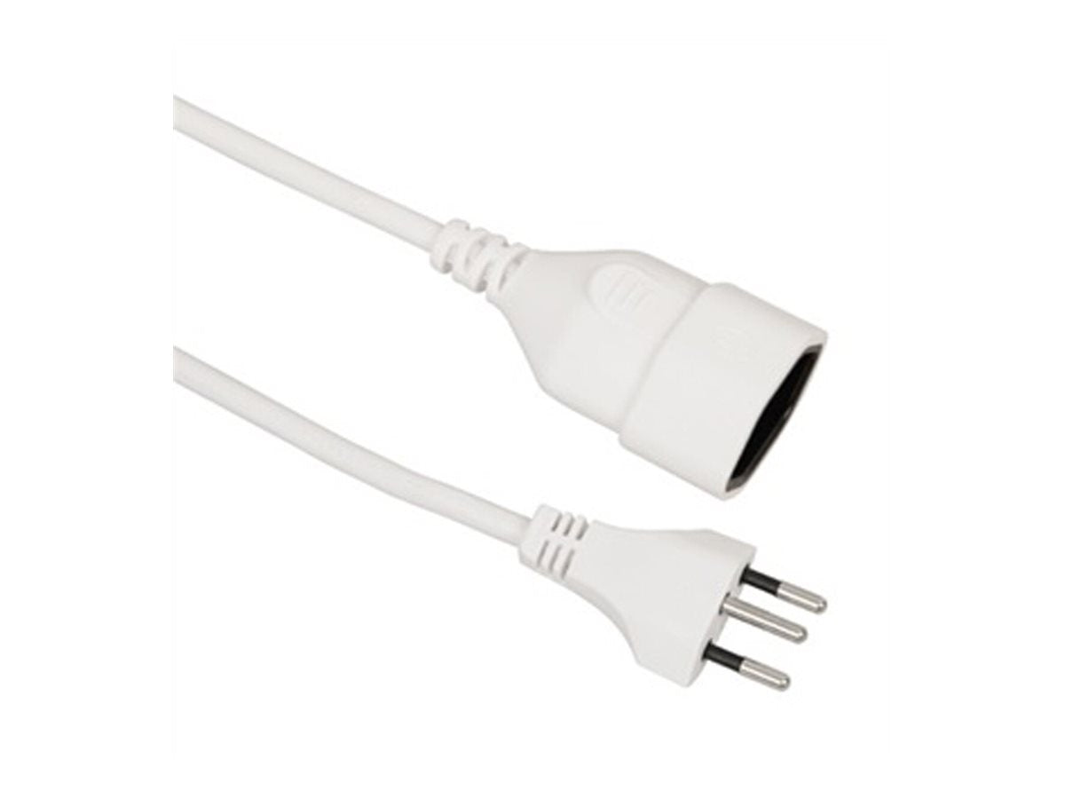 VALUE Verlängerungskabel T12/T13 weiss 3m - Vorderansicht