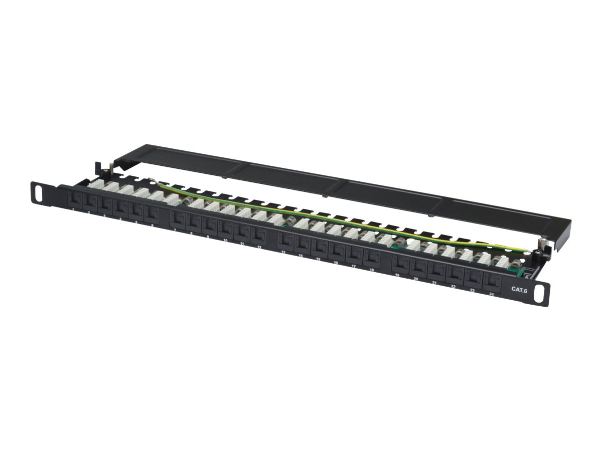 DIGITUS Patch Panel 24Port Cat6 ungeschirmt Vorderansicht